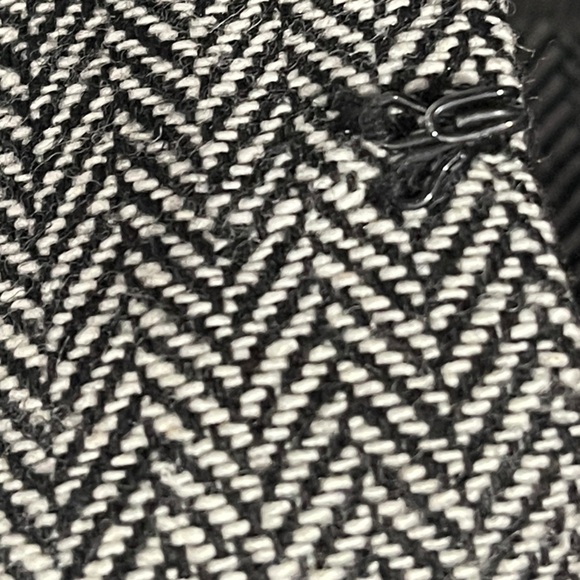 ModCloth Classic Herringbone Blazer Size 1X Black White Minimalist - Picture 8 of 10